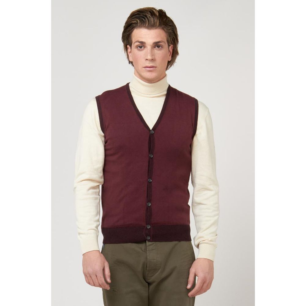 Gas Bordeaux Cotton Waistcoat Main image