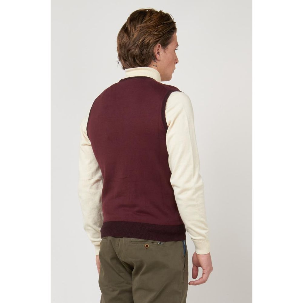 Gas Bordeaux Cotton Waistcoat Secondary image