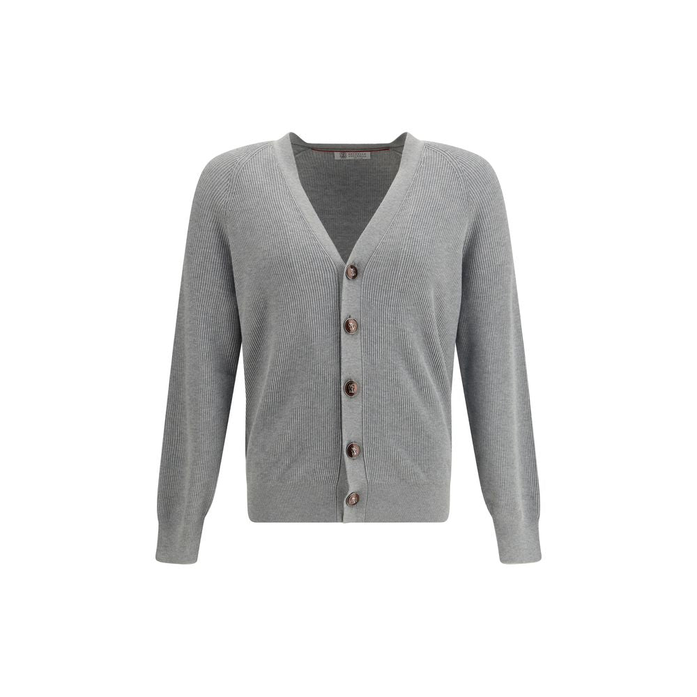Brunello Cucinelli Gray Cotton Cardigan