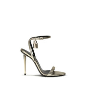 Tom Ford Gold Goatskin Stiletto Heel Sandals