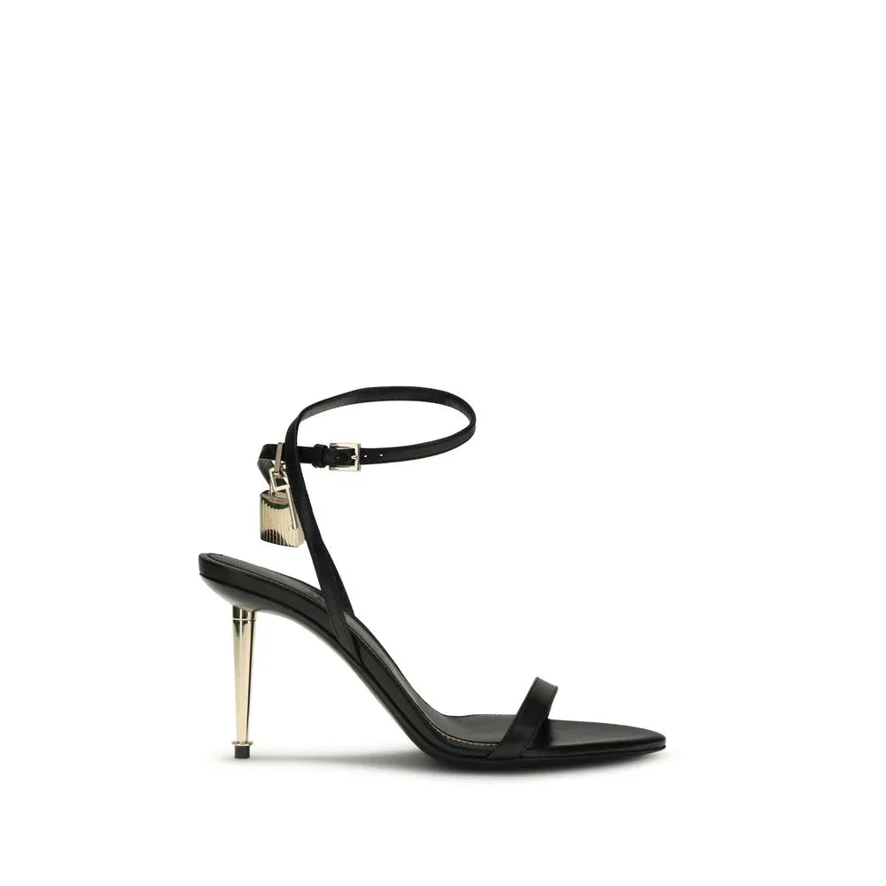 Tom Ford Black Goatskin Stiletto Heel Sandals - Zachava Main image