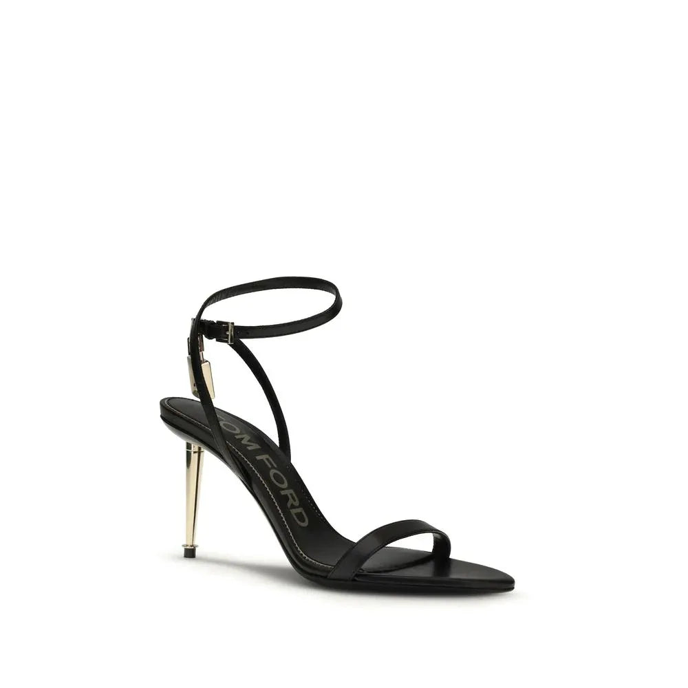Tom Ford Black Goatskin Stiletto Heel Sandals Secondary image