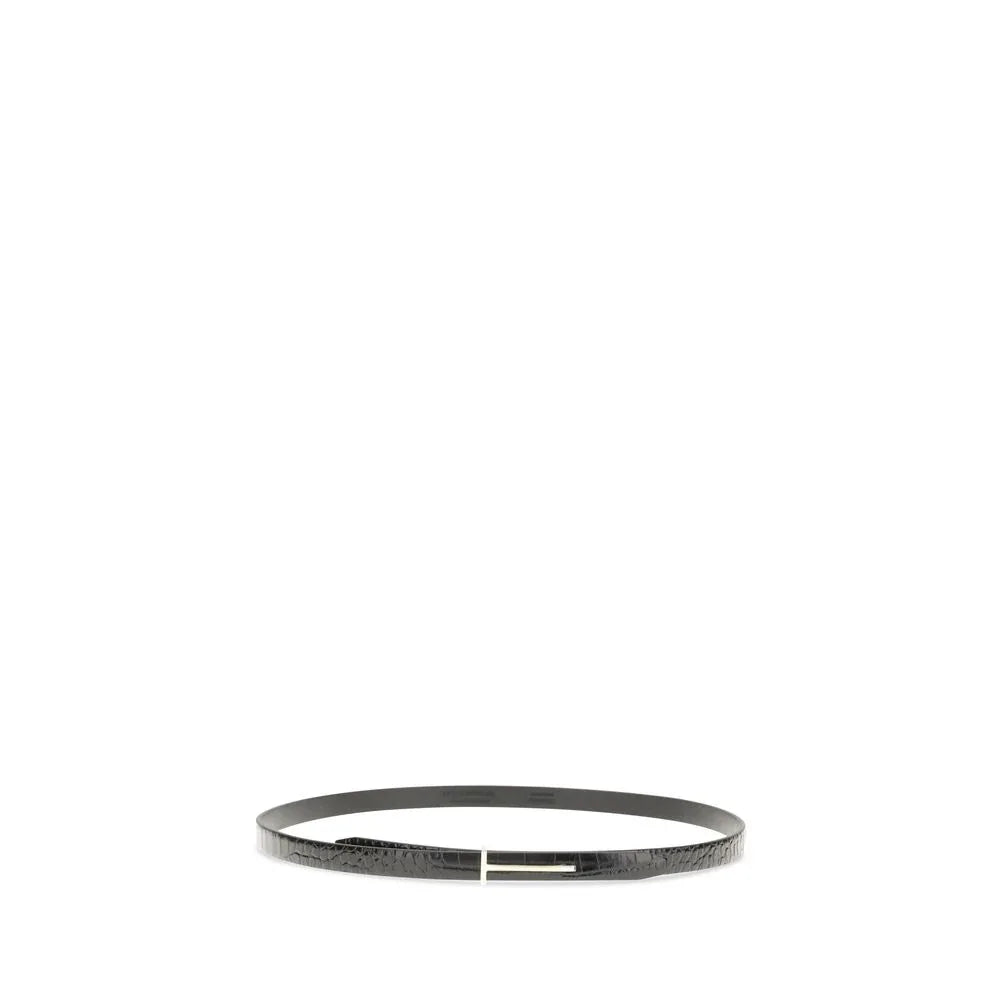 Tom Ford Black Leather Thin Belt Secondary image