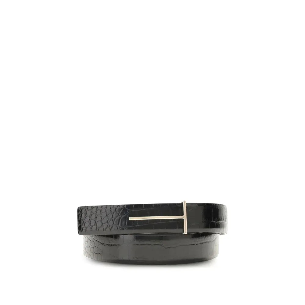 Tom Ford Black Goatskin Regular Belt - Zachava Main image