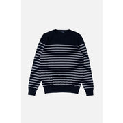 Gas Navy Blue Cotton Cashmere Sweater