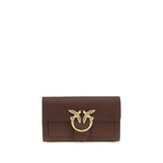 PINKO Brown Calf Leather Bos Taurus Shoulder Bag