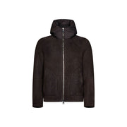 Herno Brown Lambskin Full-Length Jacket