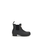 Hunter Black Rubber Ankle Boots