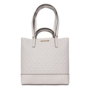 Michael Kors White Leather Tote Bag