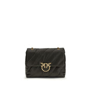 PINKO Bicolor Calf Leather Bos Taurus Shoulder Bag