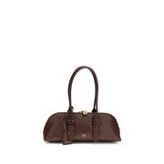 PINKO Brown Calf Leather Bos Taurus Shoulder Bag