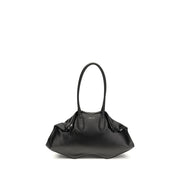 Alexander McQueen Black Calf Leather Bos Taurus Shoulder Bag