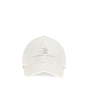 Brunello Cucinelli White Cotton Cap (Baseball Hat)