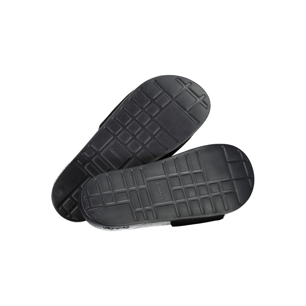Calvin Klein Black Polyurethane Men's Slipper