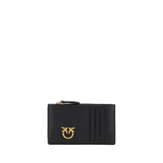 PINKO Black Calf Leather Bos Taurus Wallet