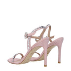 Stuart Weitzman Pink Leather Stiletto Heel Sandals
