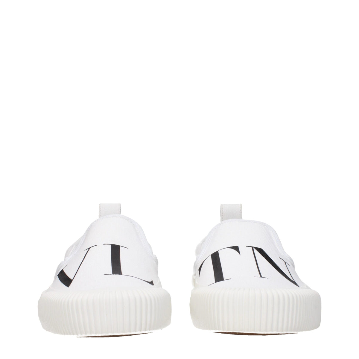 Valentino Garavani White Fabric Slip-On Loafer for Men
