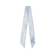 Alexander McQueen Light Blue Silk Scarf