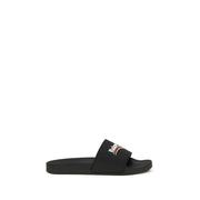 Balenciaga Black Rubber Slippers
