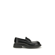 Gucci Black Calf Leather Bos Taurus Slip-On Loafers