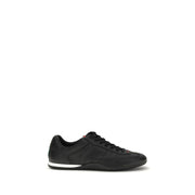 Gucci Black Calf Leather Bos Taurus Low Top Sneakers