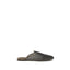Brunello Cucinelli Gray Calf Leather Bos Taurus Mules