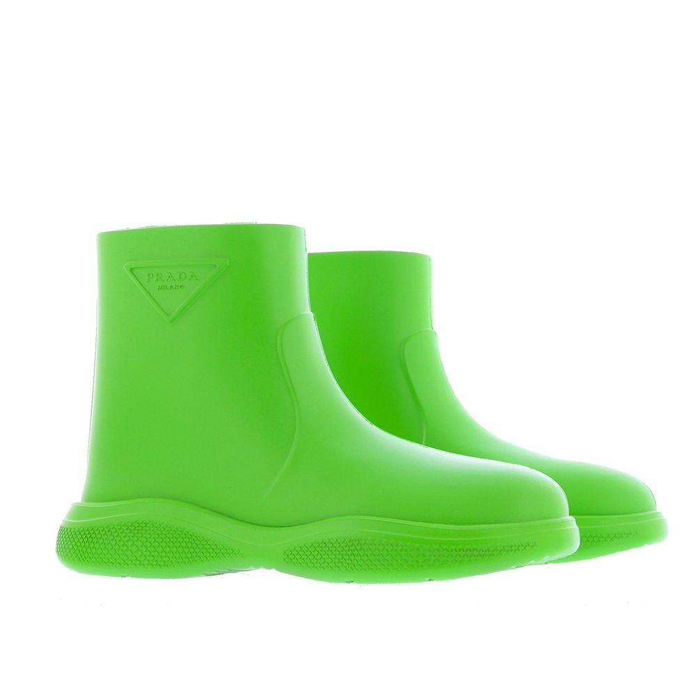 Prada Bicolor Rubber Rain Boots