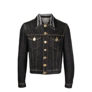 Versace Black Cotton Denim Jacket