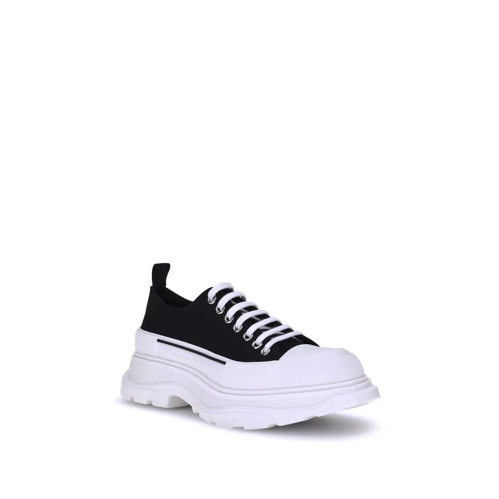 Alexander McQueen Black Canvas Chunky Sneakers - Zachava