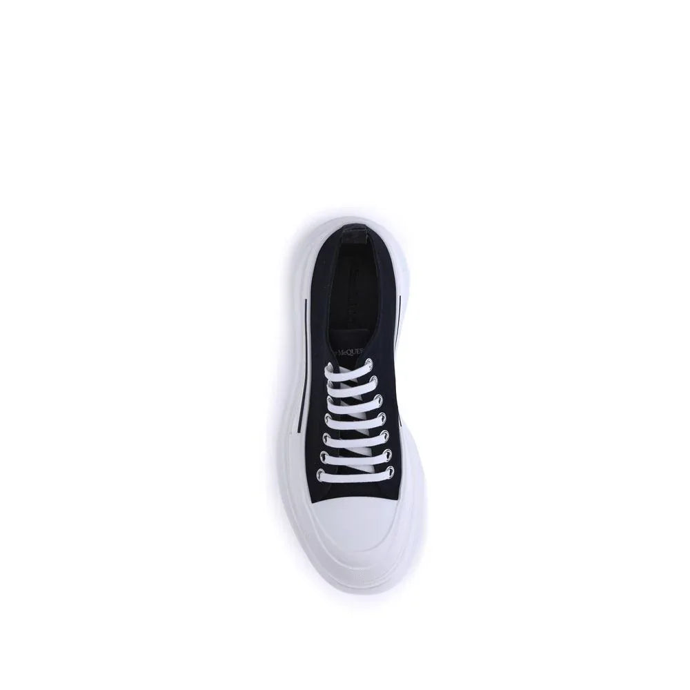 Alexander McQueen Black Canvas Chunky Sneakers - Zachava