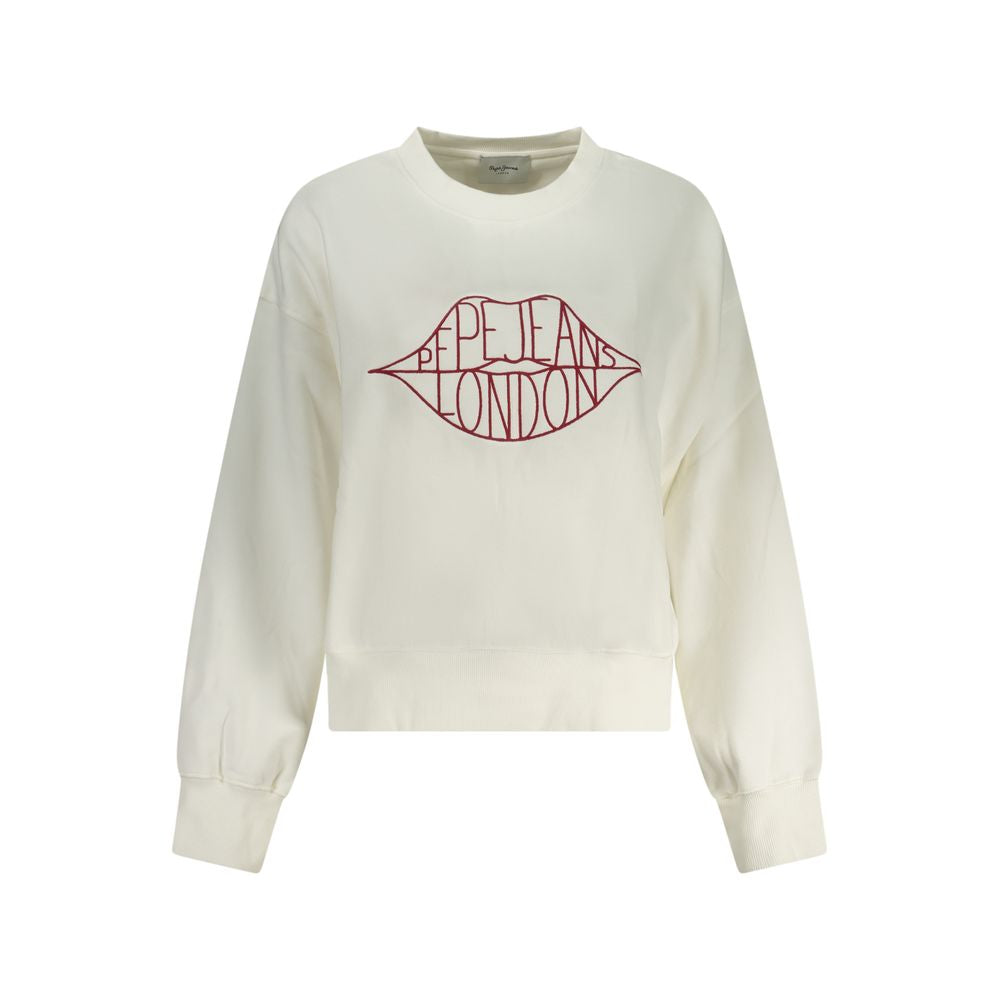 Pepe Jeans Bianco Cotton Womens Sweatshirt for Women