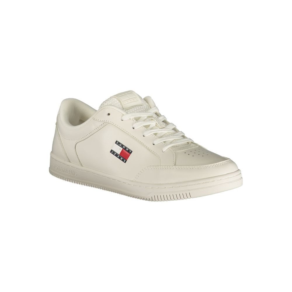 Tommy Hilfiger White Polyurethane Men Sneaker