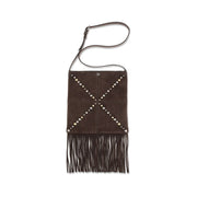 Valentino Garavani Brown Calf Leather Bos Taurus Shoulder Bag