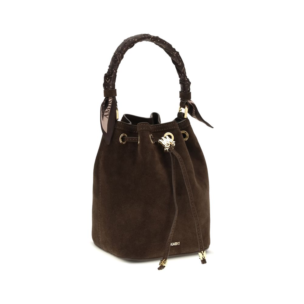 Amiri Brown Calf Leather Bos Taurus Shoulder Bag