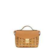 MCM Beige Fabric Shoulder Bag