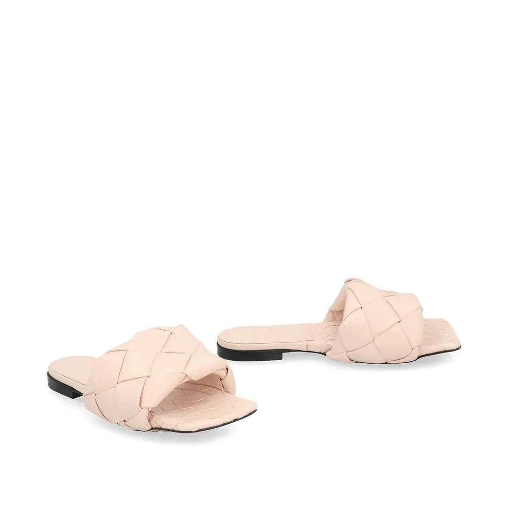 Bottega Veneta Multicolor Leather Flat Sandals - Zachava