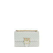 PINKO Gray Calf Leather Bos Taurus Shoulder Bag for Women
