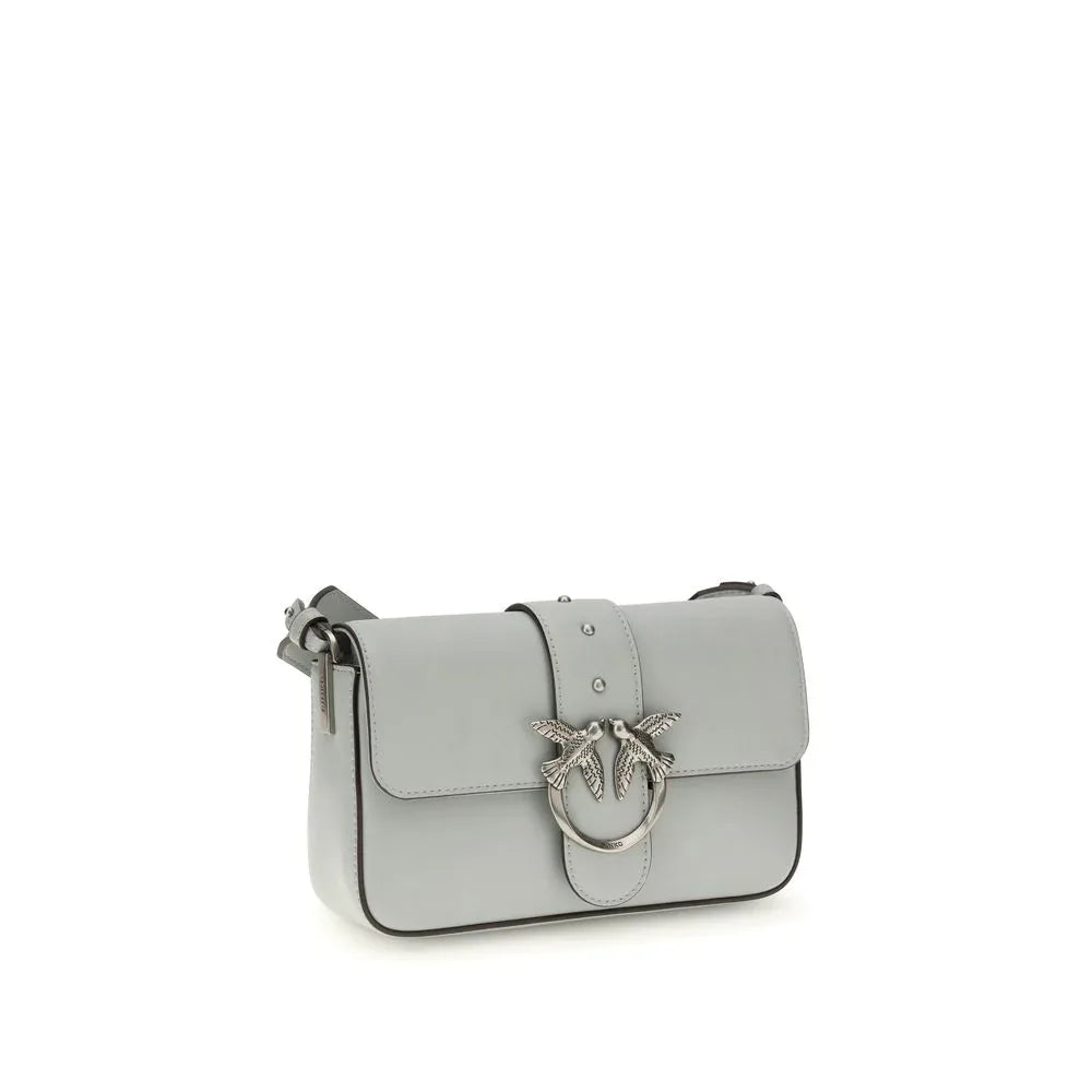 PINKO Gray Calf Leather Bos Taurus Shoulder Bag - Zachava