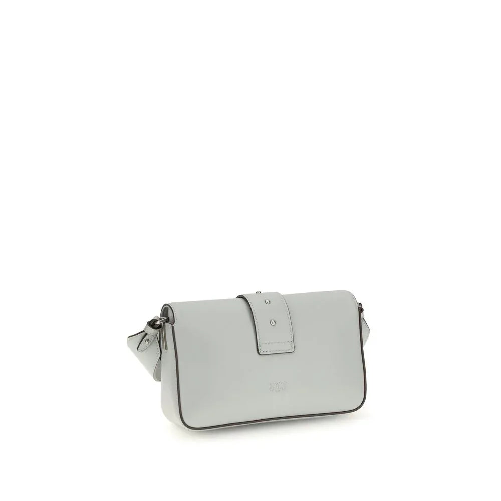 PINKO Gray Calf Leather Bos Taurus Shoulder Bag - Zachava
