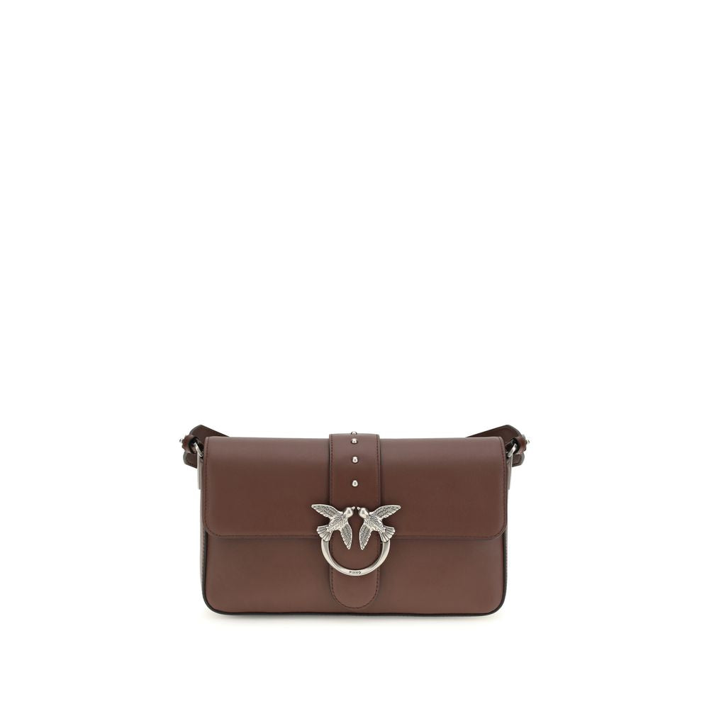 PINKO Brown Leather Shoulder Bag