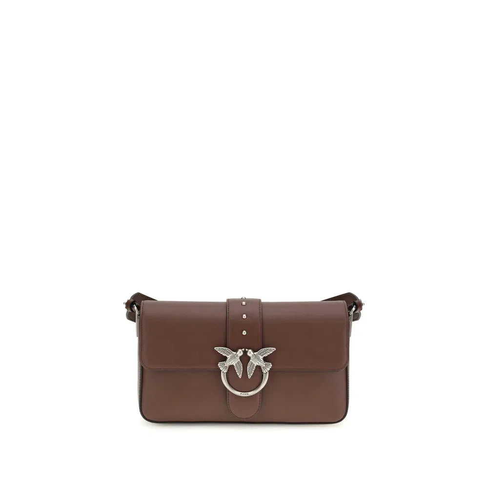 PINKO Brown Leather Shoulder Bag - Zachava