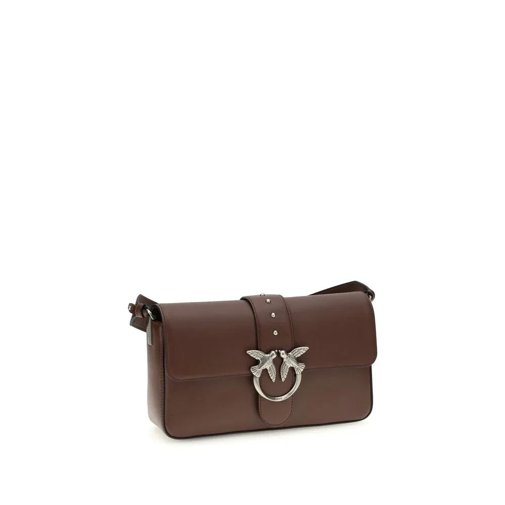 PINKO Brown Leather Shoulder Bag - Zachava