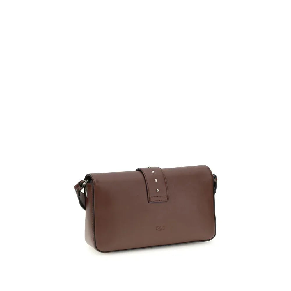 PINKO Brown Leather Shoulder Bag - Zachava
