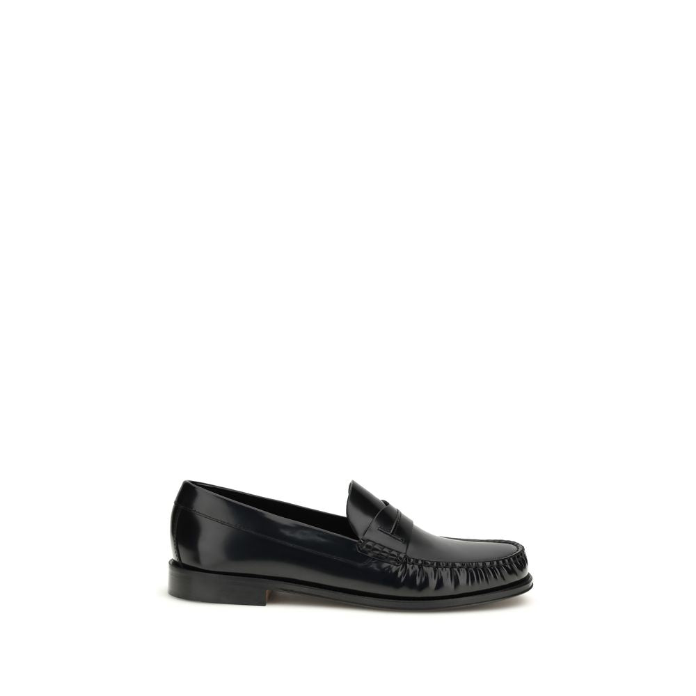 Tom Ford Black Calf Leather Bos Taurus Slip-On Loafers - Zachava Main image