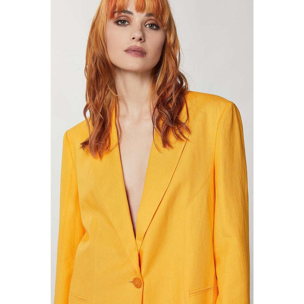 Patrizia Pepe Orange Viscose Blazer Secondary image