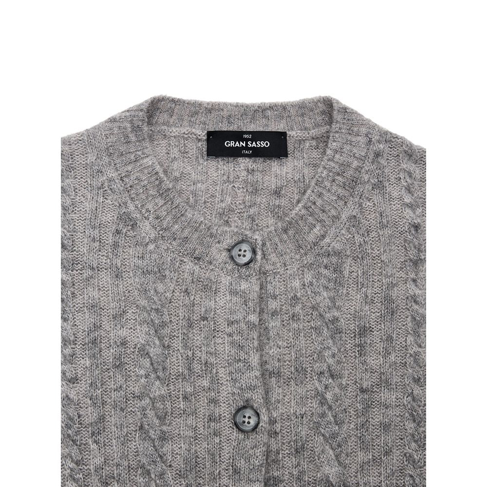 Gran Sasso Gray Wool Cardigan
