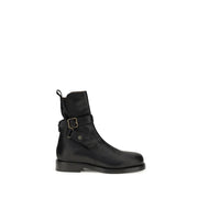 Burberry Black Calf Leather Bos Taurus Ankle Boots