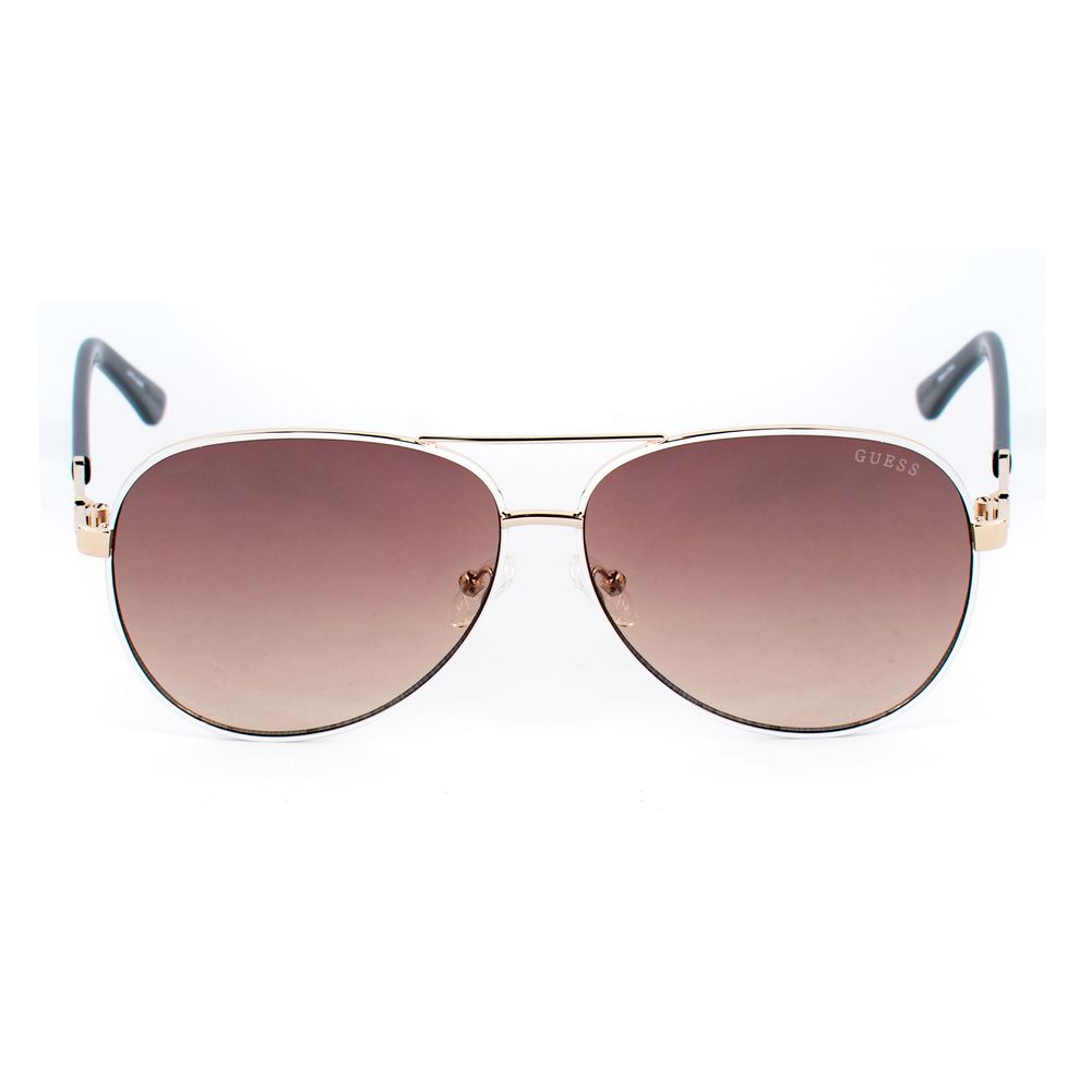 Guess White Metal Sunglasses Guess