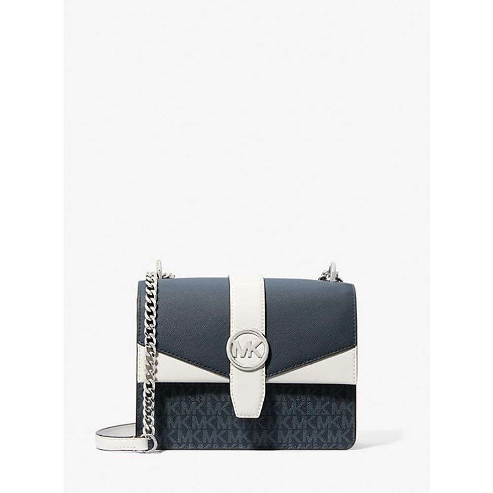 Michael Kors Blue Canvas Crossbody Bag