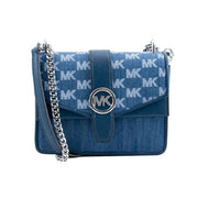 Michael Kors Blue Canvas Crossbody Bag